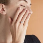 S925 Sterling Silver Oval Cut Moissanite Solitaire Ring