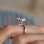 S925 Sterling Silver Oval Cut Moissanite Solitaire Ring