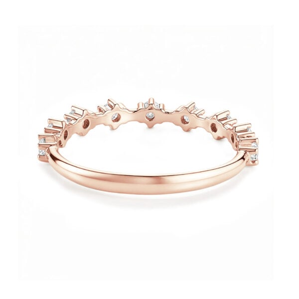 Lane Woods 925 Silver Half Eternity Round 6-Prong Moissanite Ring