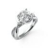 Twisted Round Engagement Moissanite Ring