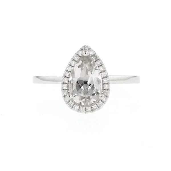 S925 Sterling Silver Vera Water Droplets Moissanite Ring