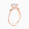 Elegant Rose Gold Plated Promise Engagment Wedding Opal Ring