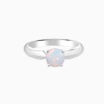 Luxury Promise Engagment Wedding Opal 4 Prongs Inlaid Ring