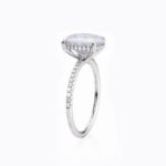 Promise Engagment Wedding Opal Rings Solitaire With Side Accents Stones 4.5 Carats Cushion Cut