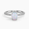 Oval Opal Ring With Hidden Halo