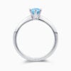 Promise Engagment Wedding Opal Ring Six Prong Setting Round Solitaire 925 Sterling Silver 1 Carat