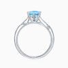 Promise Engagment Wedding Opal Ring Solitaire With Twisted Micro Pave Side Accents 1 Carat