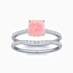 Promise Engagment Wedding Opal Bridal Sets Ring Cushion