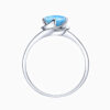 Curved Promise Engagment Wedding Opal Ring Round Solitaire 925 Sterling Silver Band White Gold Plating 1 Carat