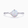 Promise Engagment Wedding Opal Ring Petite Four Prong Setting Round Solitaire Stone 1 Carat