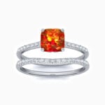 Promise Engagment Wedding Opal Bridal Sets Ring Cushion