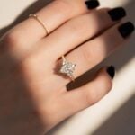 Lane Woods Art Deco Marquise Side Cluster Moissanite Engagement Ring
