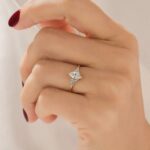 Lane Woods Art Deco Marquise Side Cluster Moissanite Engagement Ring