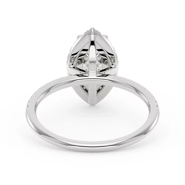 Lane Woods Brilliant Marquise Cut Moissanite Halo Engagement Ring