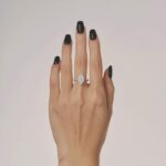 Lane Woods Brilliant Marquise Cut Moissanite Halo Engagement Ring