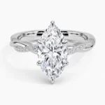 Lane Woods Marquise Petite Twisted Moissanite Engagement Ring