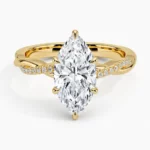 Lane Woods Marquise Petite Twisted Moissanite Engagement Ring