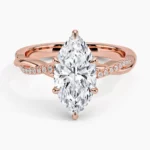 Lane Woods Marquise Petite Twisted Moissanite Engagement Ring