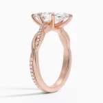Lane Woods Marquise Petite Twisted Moissanite Engagement Ring