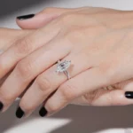 Lane Woods Marquise Petite Twisted Moissanite Engagement Ring