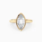 Lane Woods Marquise Solitaire with Bezel Setting Moissanite Ring