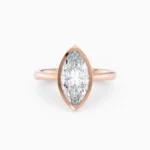Lane Woods Marquise Solitaire with Bezel Setting Moissanite Ring