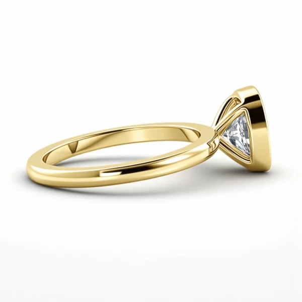 Lane Woods Bezel Set Elongated Cushion Cut Moissanite Engagement Ring