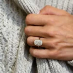 Lane Woods Bezel Set Elongated Cushion Cut Moissanite Engagement Ring