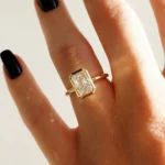 Lane Woods Bezel Setting Radiant Solitaire Moissanite Ring