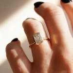 Lane Woods Bezel Setting Radiant Solitaire Moissanite Ring