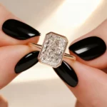 Lane Woods Bezel Setting Radiant Solitaire Moissanite Ring