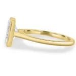 Lane Woods Bezel Setting Radiant Solitaire Moissanite Ring