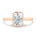 Lane Woods Bezel Setting Radiant Solitaire Moissanite Ring