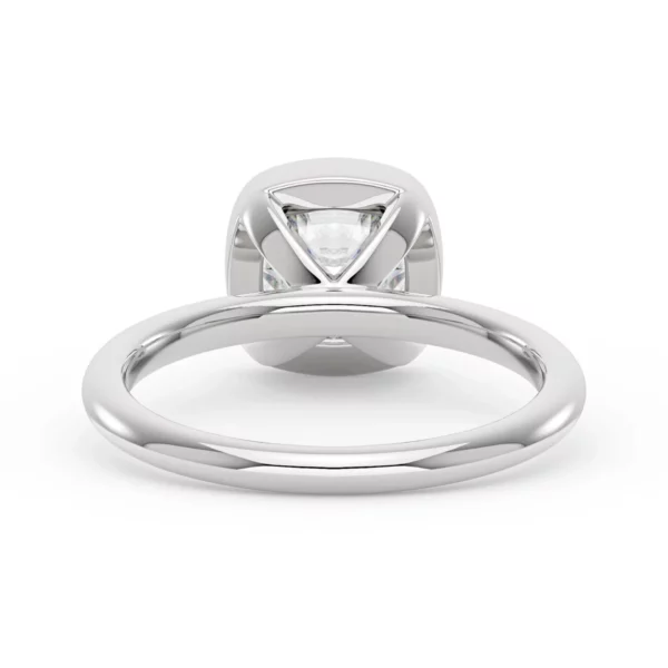 Lane Woods Cushion Solitaire with Bezel Moissanite Promise Ring