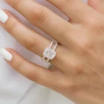 Lane Woods Double Band Radiant Solitaire Moissanite Ring