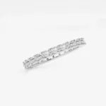Lane Woods Emerald Cut Moissanite Eternity Wedding Band