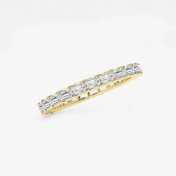 Lane Woods Emerald Cut Moissanite Eternity Wedding Band