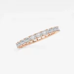 Lane Woods Emerald Cut Moissanite Eternity Wedding Band