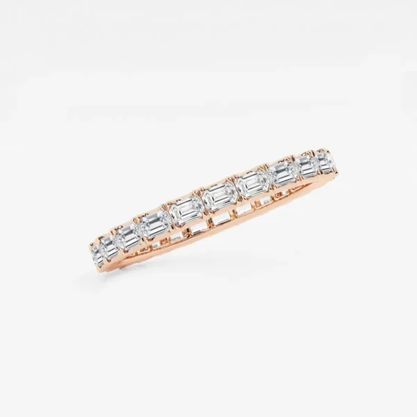 Lane Woods Emerald Cut Moissanite Eternity Wedding Band