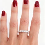 Lane Woods Emerald Cut Moissanite Eternity Wedding Band