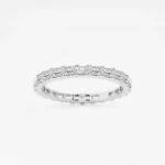 Lane Woods Emerald Cut Moissanite Eternity Wedding Band