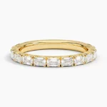 Lane Woods Emerald Cut Moissanite Half Eternity Band Ring