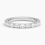 Lane Woods Emerald Cut Moissanite Half Eternity Band Ring