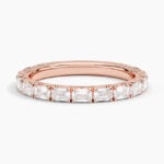 Lane Woods Emerald Cut Moissanite Half Eternity Band Ring