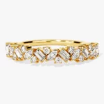 Lane Woods Multi-Cut Cluster Moissanite Promise Wedding Band
