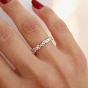 Lane Woods Multi-Cut Cluster Moissanite Promise Wedding Band