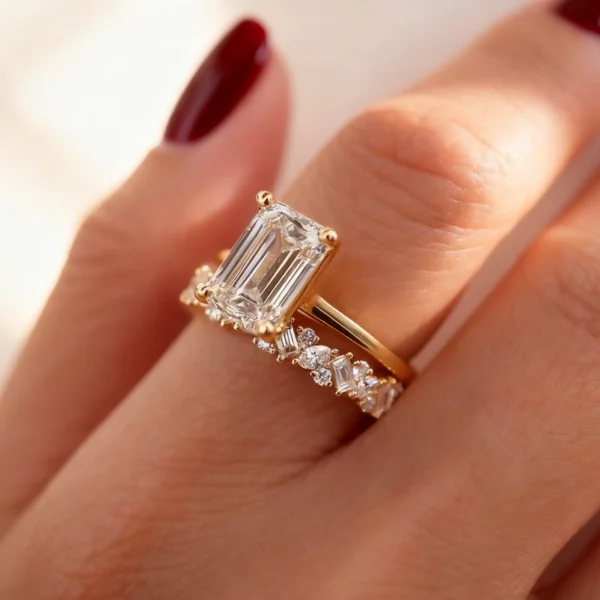 Lane Woods Multi-Cut Cluster Moissanite Promise Wedding Band