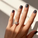 Lane Woods Princess Cut Halo Pave Moissanite Engagement Ring