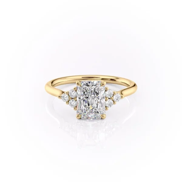 Lane Woods Radiant Cut Cluster Moissanite Engagement Ring
