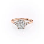 Lane Woods Radiant Cut Cluster Moissanite Engagement Ring